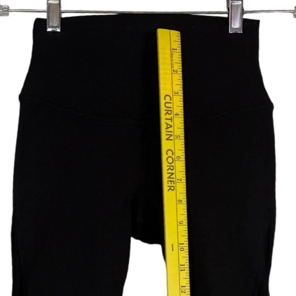 Alo Yoga High Waist Mesh Panel Leggings Black XXS Activewear Workout Crop